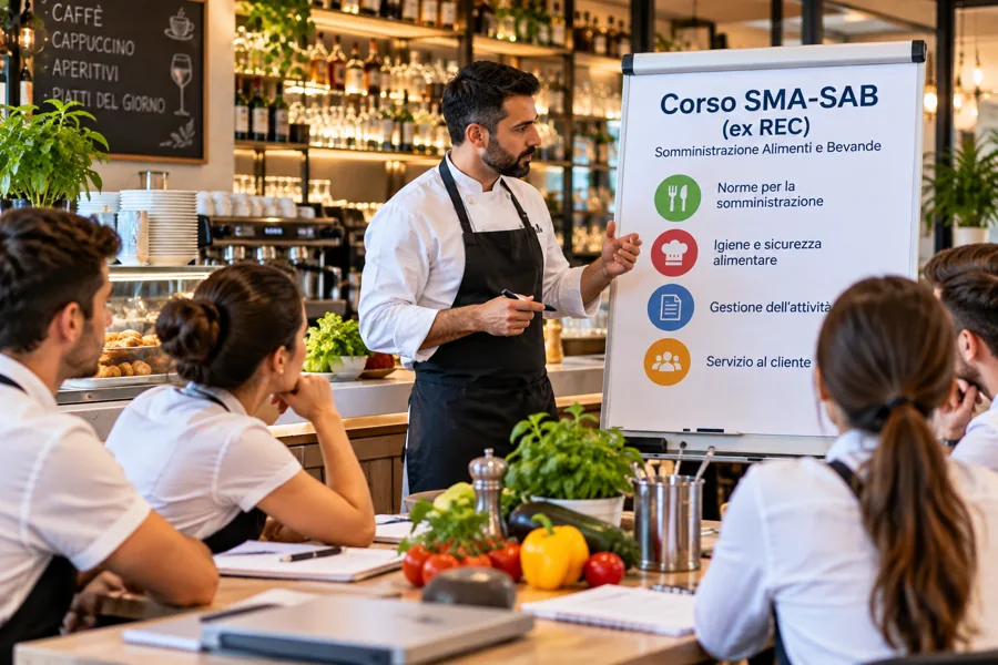Corso SMA-SAB ex REC a Salerno per somministrazione alimenti e bevande